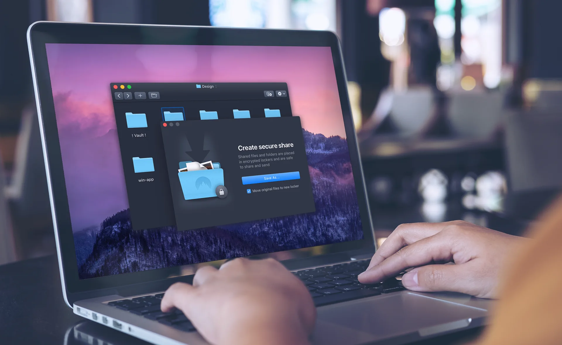 NordLocker encrypted file storage interface